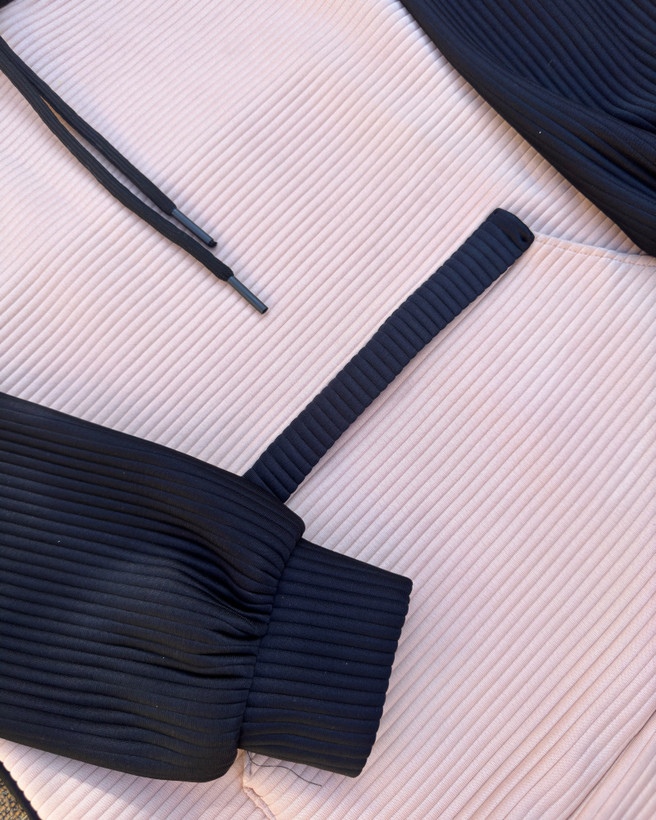 هودی کرم مشکی دخترانه گرم