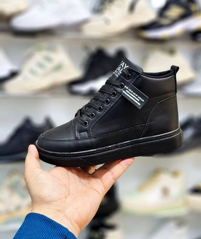 کفش اسپرت رنگ مشکی ساقدار دخترانه