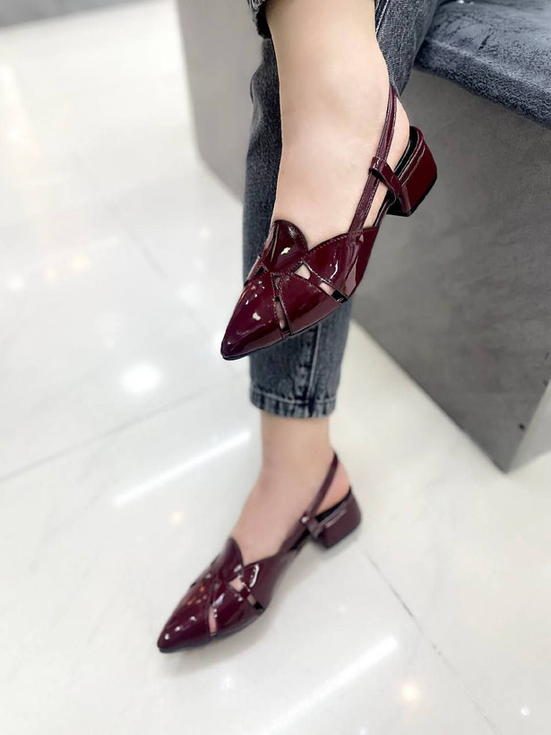 کفش مجلسی زنانه کیفیت اصلی رنگ زرشکی فوق العاده راحت