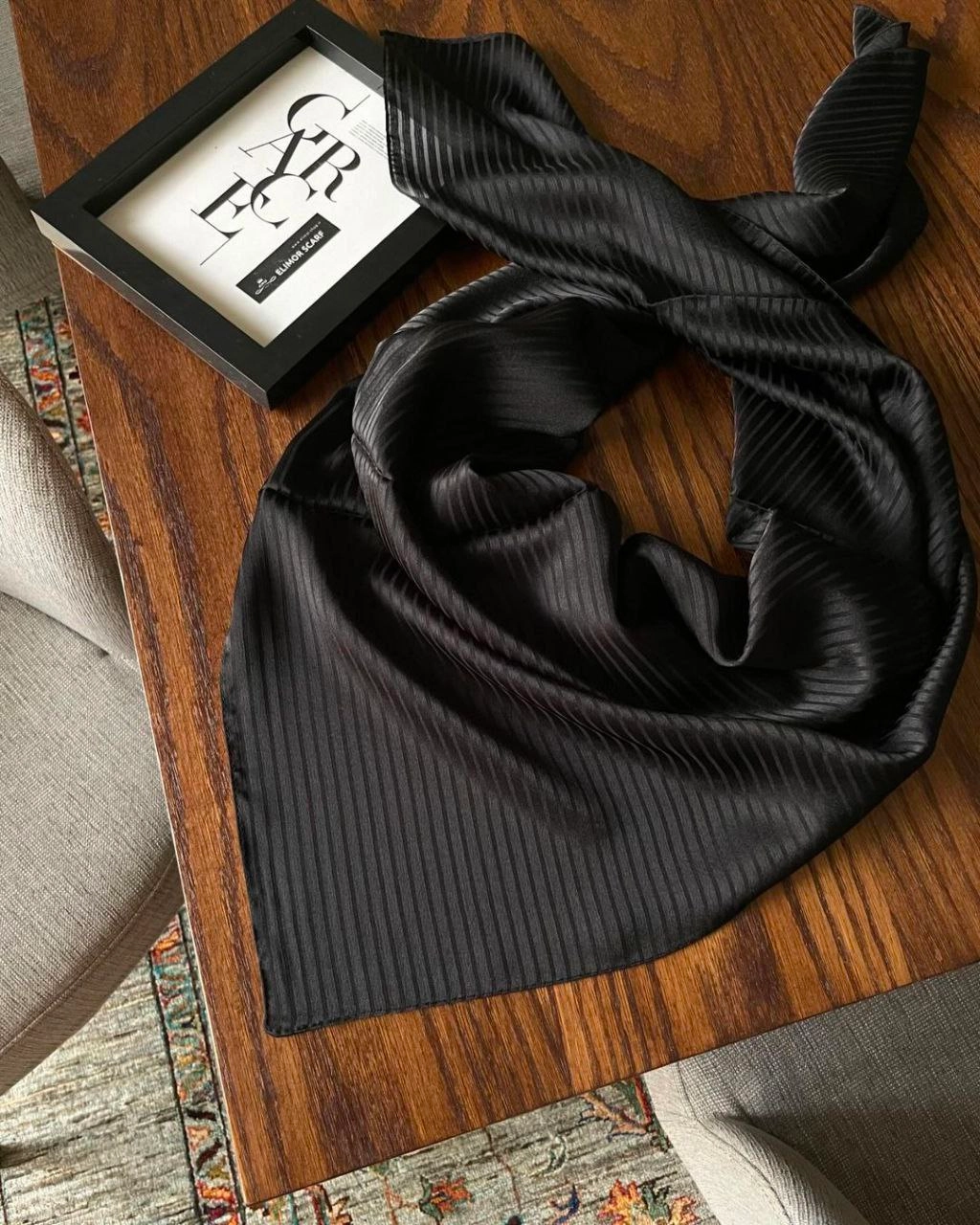 روسری مشکی زنانه دخترانه مجلسی ترک ۱۰۰جنس وارداتی