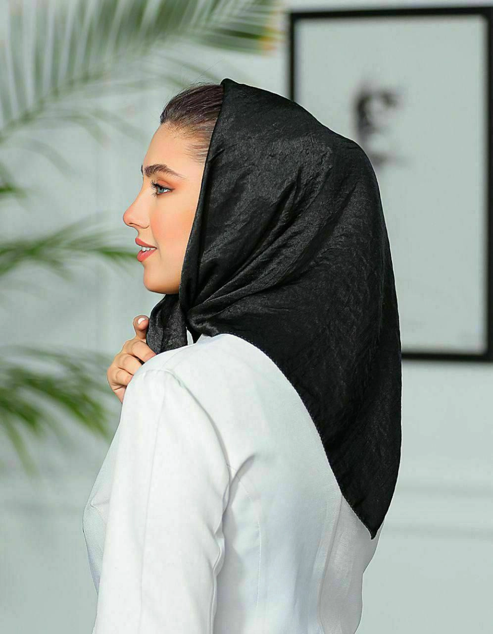 مینی اسکارف دخترانه،زنانه جنس کوپرا مشکی مزونی