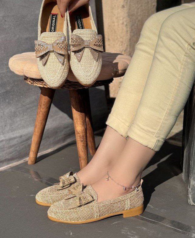 کفش عیدانه کالج زنانه/دخترانه رویه کنفی سایز ۳۷تا۴۰قیمت بسیار عالی خرید از تولیدی