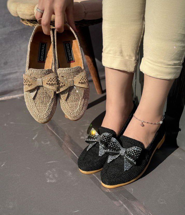 کفش عیدانه کالج زنانه/دخترانه رویه کنفی سایز ۳۷تا۴۰قیمت بسیار عالی خرید از تولیدی