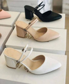 کالکشن عیدانه کفش زنانه مدل میداس پاشنه ۵سانت رویه چرم زیره دافوس شیک و خوشپا دوحالته قیمت بسیااار عالی در سه رنگ