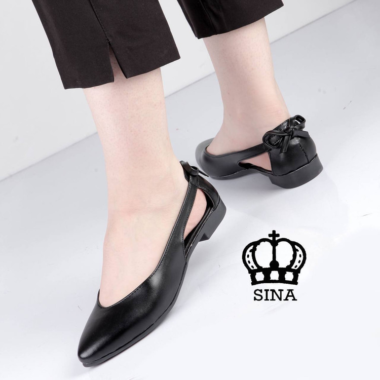 کالکشن عیدانه کفش کالج زنانه/دخترانه پشت پاپیونی بسیار زیبا زیره اسپرت رویه چرم سبک و راحت و خوشپا قیمت عالی خرید از تولیدی