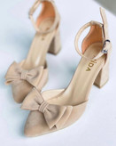 کفش مجلسی زنانه/دخترانه مدل پاپیون در دو جنس انتخابی سوئیت اصل و چرم قالب استاندارد کیفیت کار اصلی پاشنه ۶سانت قیمت عالی خرید از تولیدی