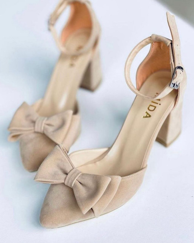 کفش مجلسی زنانه/دخترانه مدل پاپیون در دو جنس انتخابی سوئیت اصل و چرم قالب استاندارد کیفیت کار اصلی پاشنه ۶سانت قیمت عالی خرید از تولیدی