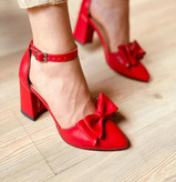 کفش مجلسی زنانه/دخترانه مدل پاپیون در دو جنس انتخابی سوئیت اصل و چرم قالب استاندارد کیفیت کار اصلی پاشنه ۶سانت قیمت عالی خرید از تولیدی