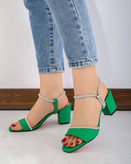 کفش مجلسی زنانه/دخترانه نگین ترک کیفیت عالی درجه یک با ضمانت گارانتی قالب استاندارد زیره دافوس پاشنه ۶سانت لژدار رنگبندی مدادرنگی