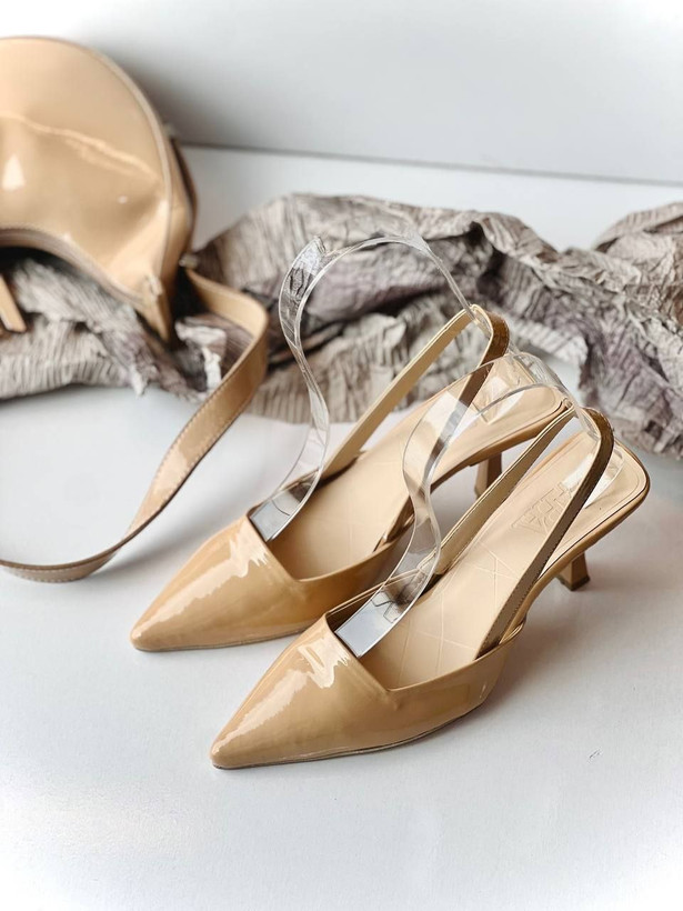 کفش مجلسی زنانه/دخترانه بسیار شیک زارا با کیفیت و ضمانت رویه ورنی زیره دافوس پاشنه ۷سانت سایزبندی ۳۶ تا ۴۱قیمت منصفانه خرید از تولیدی