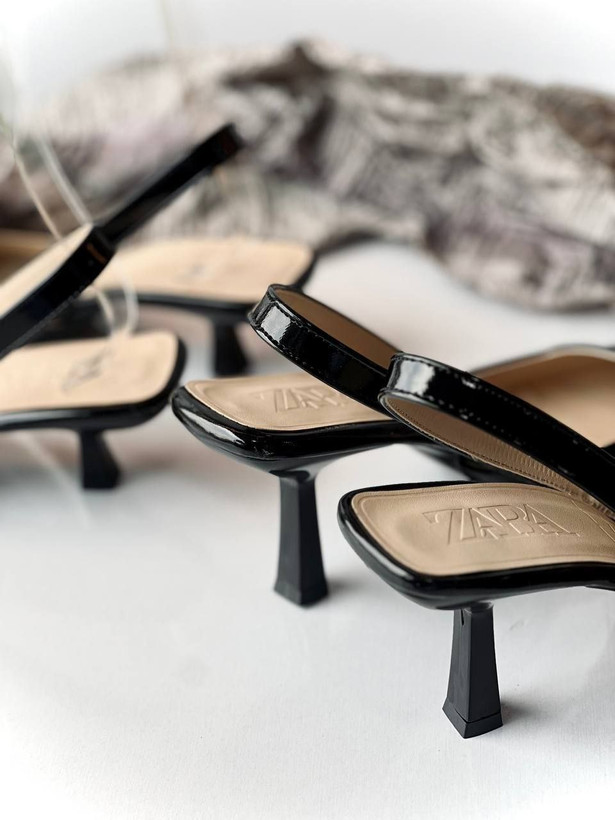 کفش مجلسی زنانه/دخترانه بسیار شیک زارا با کیفیت و ضمانت رویه ورنی زیره دافوس پاشنه ۷سانت سایزبندی ۳۶ تا ۴۱قیمت منصفانه خرید از تولیدی