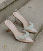 کفش مجلسی زنانه/دخترانه تلقی مروارید قالب استاندارد کیفیت عالی سایزبندی ۳۶ تا ۴۱ قیمت منصفانه خرید از تولیدی