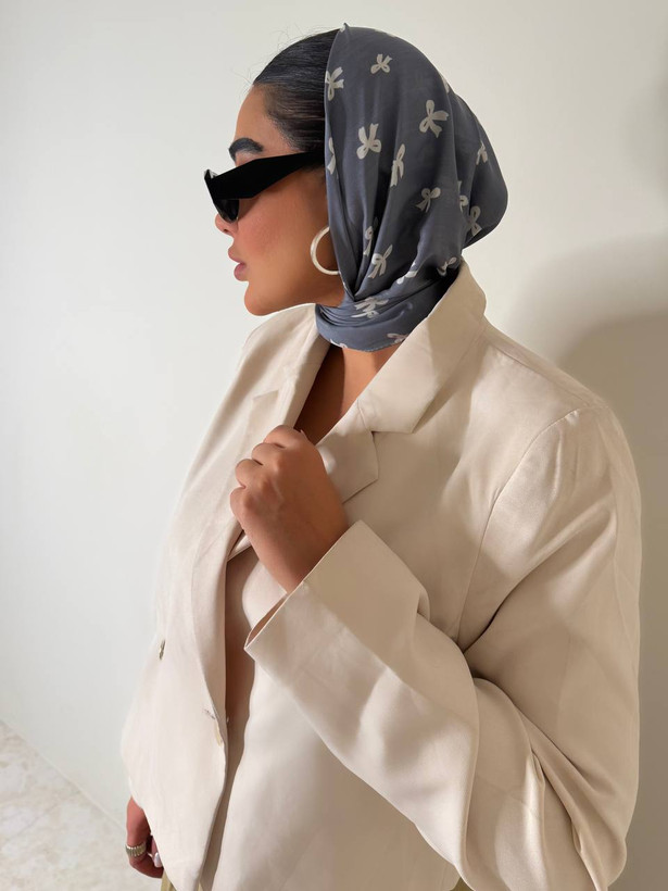 مینی اسکارف نخی پاپیونی مزونی کالکشن عیدانه بسیار زیبا متریال نخی اعلا قیمت منصفانه خرید از تولیدی