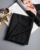 شال مشکی نخی مزونی نگینی متریال نخ اعلا تک رنگ قیمت منصفانه تک و عمده خرید از تولیدکننده و واردکننده مستقیم