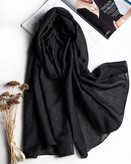 شال مشکی نخی مزونی نگینی متریال نخ اعلا تک رنگ قیمت منصفانه تک و عمده خرید از تولیدکننده و واردکننده مستقیم