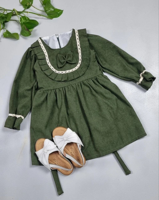 پیراهن دخترانه جنس کبریتی درجه یک آستر دوزی شده سایز ۱ و ۲ قیمت رقابتی خرید از تولیدی ارسال فوری