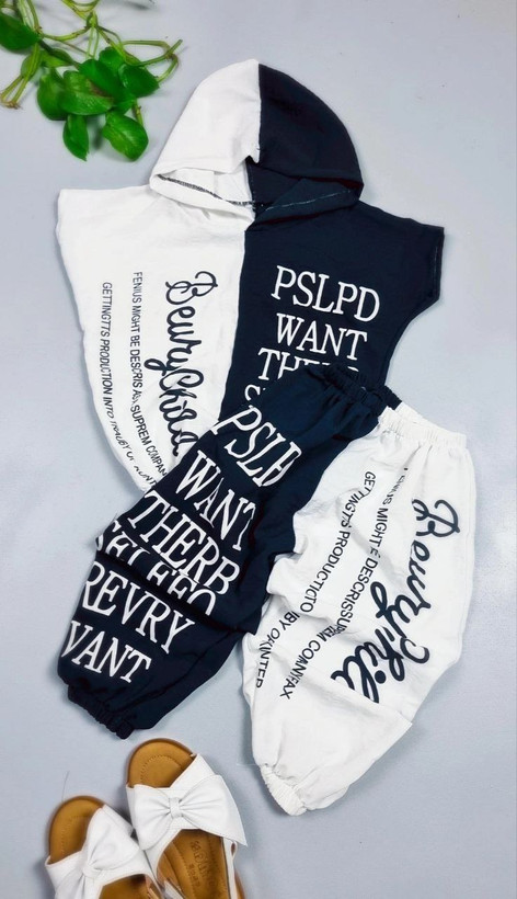 هودی شلوارک دخترانه بهاره تابستانه سفید مشکی جنس ابروبادی درجه یک قیمت منصفانه و رقابتی خرید از تولیدی