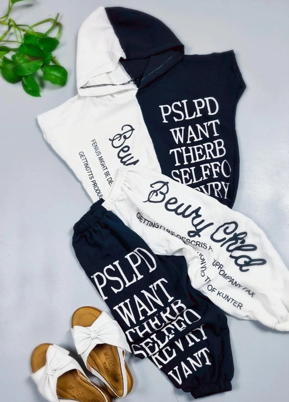 هودی شلوارک دخترانه بهاره تابستانه سفید مشکی جنس ابروبادی درجه یک قیمت منصفانه و رقابتی خرید از تولیدی