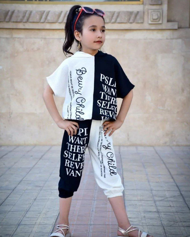 هودی شلوارک دخترانه بهاره تابستانه سفید مشکی جنس ابروبادی درجه یک قیمت منصفانه و رقابتی خرید از تولیدی