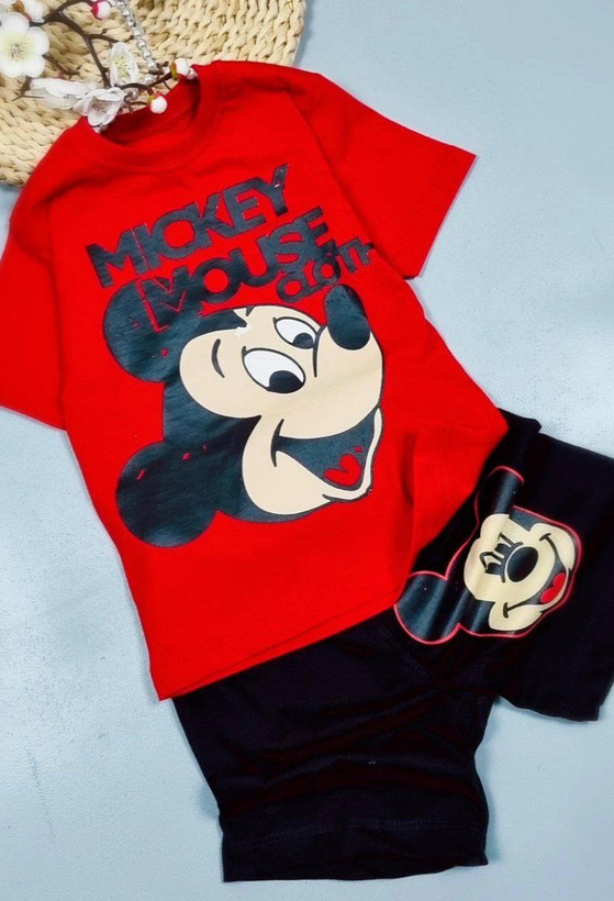 تیشرت شلوارک میکی موس اسپرت پسرانه و دخترانه جنس نخ پنبه درجه یک قیمت منصفانه و رقابتی خرید از تولیدی