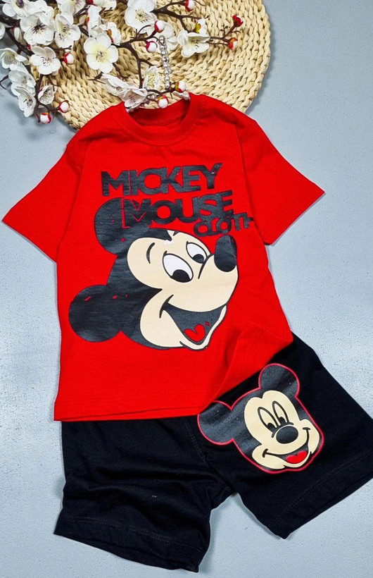تیشرت شلوارک میکی موس اسپرت پسرانه و دخترانه جنس نخ پنبه درجه یک قیمت منصفانه و رقابتی خرید از تولیدی