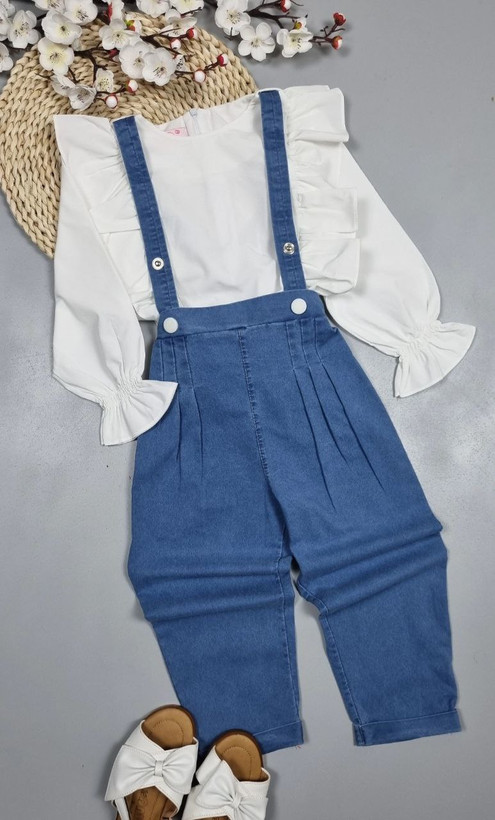 ست شومیز شلوار بیلری دخترانه مناسب ۳ الی ۸ سال جنس شومیز نخی و شلوار بیلری لی خرید از تولیدی قیمت منصفانه