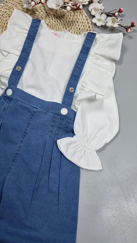 ست شومیز شلوار بیلری دخترانه مناسب ۳ الی ۸ سال جنس شومیز نخی و شلوار بیلری لی خرید از تولیدی قیمت منصفانه