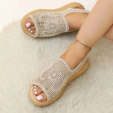 صندل گیپوری زنانه/دخترانه رویه گیپور وارداتی باکیفیت زیره مواد نو نرم و سبک در سه رنگ کرم،مشکی نسکافه ایقالب استاندارد و کیفیت استاندارد