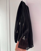 شال مشکی پاپیون مزونی متریال وارداتی تک رنگ قیمت منصفانه خرید تک و عمده از تولیدکننده و واردکننده مستقیم