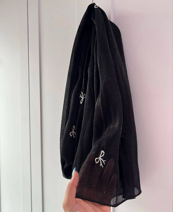 شال مشکی پاپیون مزونی متریال وارداتی تک رنگ قیمت منصفانه خرید تک و عمده از تولیدکننده و واردکننده مستقیم