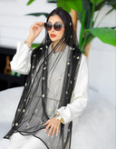 شال تور بابونه مشکی مزونی متریال توری تک رنگ فروش تک و عمده قیمت منصفانه خرید از تولیدی