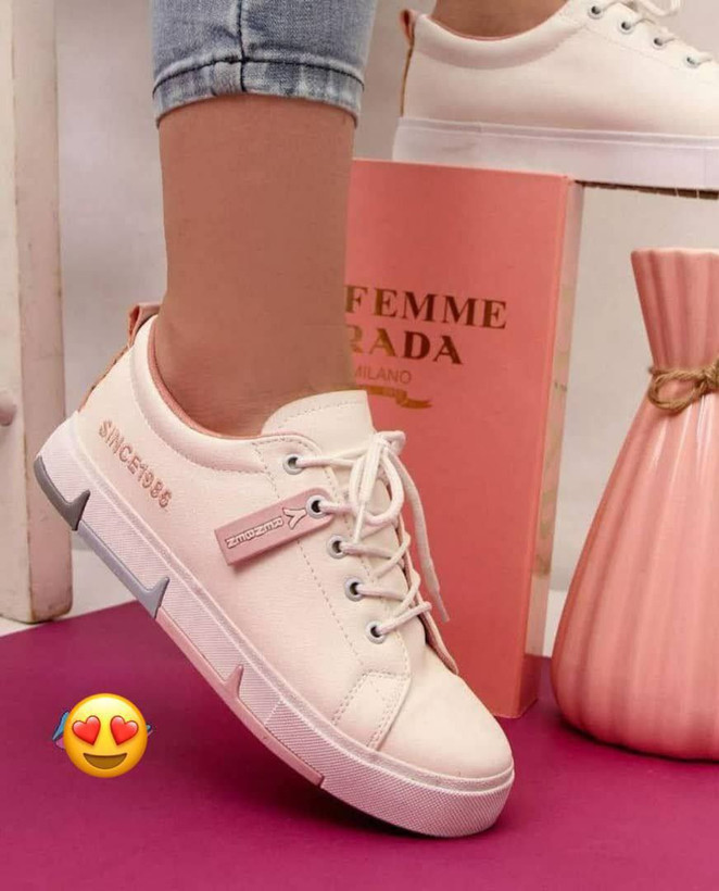 کفش اسپرت زنانه/دخترانه مدل بندی باکیفیت ضمانت بسیار شیک و راحت سایزبندی ۳۷ تا ۴۰ در دو رنگ سفید و مشکی قیمت عالی خرید از تولیدی
