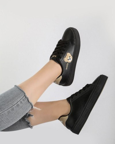 ونس تدی جدید زنانه/دخترانه در دو رنگ مشکی و سفید قالب استاندارد جنس رویه فوم درجه یک زیره مواد نو نرم و سبک سایزبندی ۳۷ تا ۴۰ قیمت عالی خرید از تولیدی