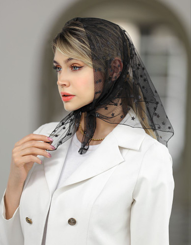 مینی اسکارف توری مشکی مزونی تک رنگ فروش تک و عمده قیمت منصفانه خرید از تولیدی