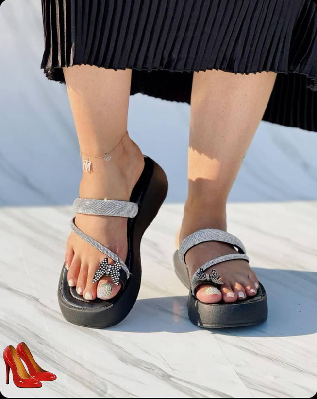 صندل مصری نگینی زنانه/دخترانه زیره پیو 4 سانت سبک سایزبندی 37 تا 40 قیمت منصفانه خرید از تولیدی