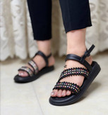 صندل تابستانی زنانه/دخترانه پاخوری شیک زیره پیو نرم و راحت ۳ سانت متریال ترک سایزبندی ۳۷ تا ۴۰ تولید باغ سپهسالار قیمت منصفانه خرید از تولیدی