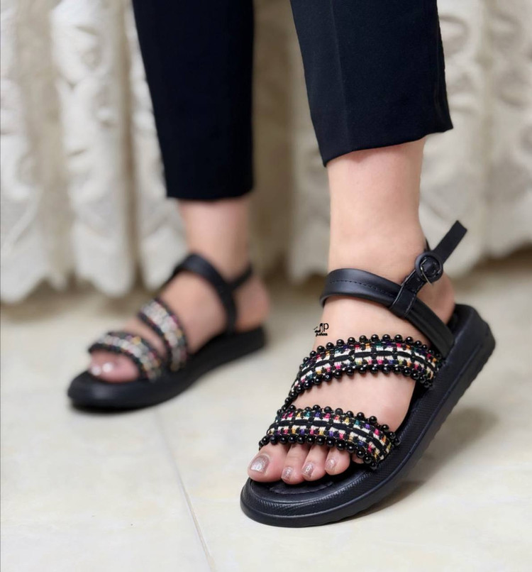 صندل تابستانی زنانه/دخترانه پاخوری شیک زیره پیو نرم و راحت ۳ سانت متریال ترک سایزبندی ۳۷ تا ۴۰ تولید باغ سپهسالار قیمت منصفانه خرید از تولیدی