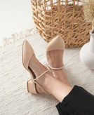 صندل اسلیپر دو بند زنانه/دخترانه قالب استاندارد رویه فوم درجه یک زیره مواد نو پاشنه دار پاشنه ۵ سانت پاخور عالی سایزبندی ۳۷ تا ۴۰ قیمت منصفانه خرید از تولیدی