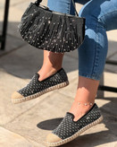 کفش کالج زنانه/دخترانه نگین مروارید جدید دور دوخت شیک و خوشپا زیره pvc قالب استاندارد سایز ۳۷ تا ۴۰ قیمت منصفانه خرید از تولیدی