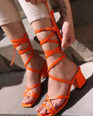 صندل جدید زنانه/دخترانه مدل buse پاشنه ۵ سانت rafikزیره خط دار کم پارس سایزبندی ۳۷ تا ۴۰ بند های دور پا ۱/۴۰ سانت قیمت منصفانه خرید از تولیدی