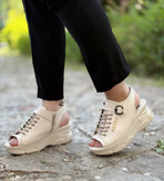 صندل تابستانی زنانه/دخترانه مدل پاندا پاخوری شیک زیره پیو 6 سانت با یک سال ضمانت سایزبندی ۳۷ تا ۴۰ کیفیت کار اصلی و با ضمانت قیمت منصفانه خرید از تولیدی