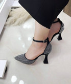 کفش مجلسی زنانه/دخترانه نگینی جذاب و دلبر زیره دافوس پاشنه ۷ سانت رویه میکروسوییت نگین کوب بدون ریزش کیفیت عالی قالب استاندارد پاخوری شیک و زیبا قیمت عالی