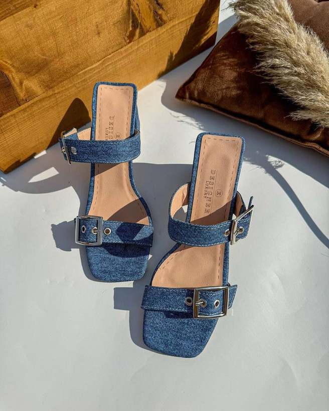 صندل جین زنانه/دخترانه زیره دافوس پاشنه ۷ سانت رویه جین وارداتی ترک کیفیت درجه یک تضمینی قالب استاندارد قیمت منصفانه