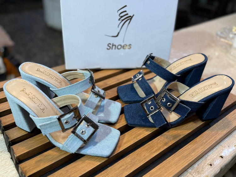 صندل جین زنانه/دخترانه زیره دافوس پاشنه ۷ سانت رویه جین وارداتی ترک کیفیت درجه یک تضمینی قالب استاندارد قیمت منصفانه