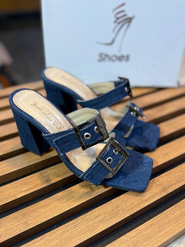 صندل جین زنانه/دخترانه زیره دافوس پاشنه ۷ سانت رویه جین وارداتی ترک کیفیت درجه یک تضمینی قالب استاندارد قیمت منصفانه