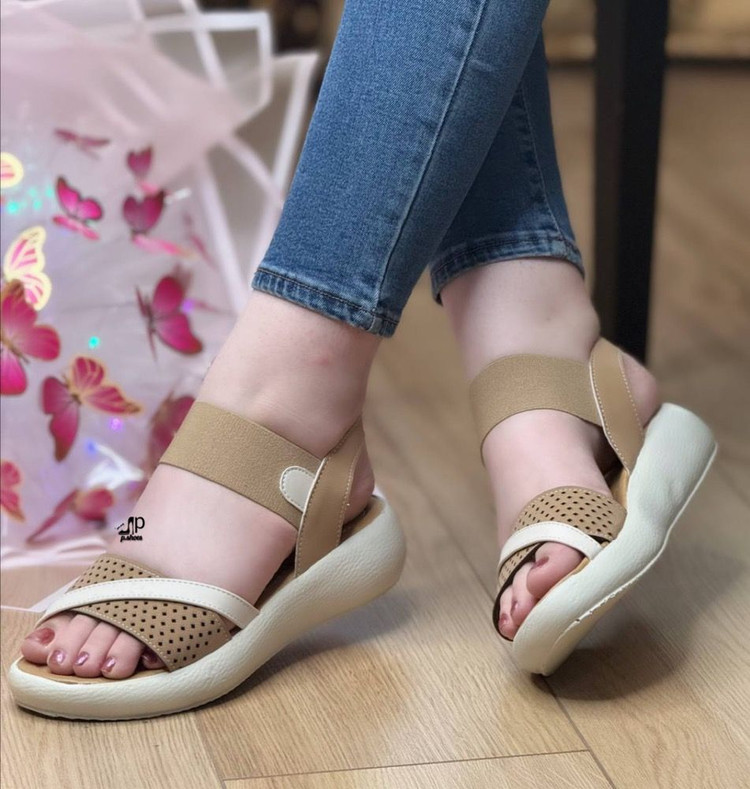 صندل تابستانی زنانه/دخترانه مدل تینا پاخوری شیک زیره پیو ۳ سانت با یک سال ضمانت کیفیت کار اصلی و با ضمانت سایزبندی ۳۷ تا ۴۰ قیمت منصفانه خرید از تولیدی