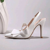 کفش مجلسی زنانه/دخترانه پاشنه ۷ سانت سایزبندی ۳۶ تا ۴۱ بسیار شیک و خاص در سه رنگ کرم مشکی و سفید