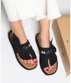 صندل زنانه/دخترانه رویه میکرو سوئیت گلدوزی شده لژ دورکش زیره پیو کیفیت عالی بسیار شیک و خوشپا و راحت