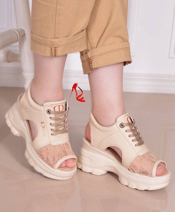 صندل زنانه/دخترانه مدل Dior پاخوری شیک زیره پیو لژدار ۶ سانت کیفیت بسیار عالی سایزبندی ۳۷تا۴۰