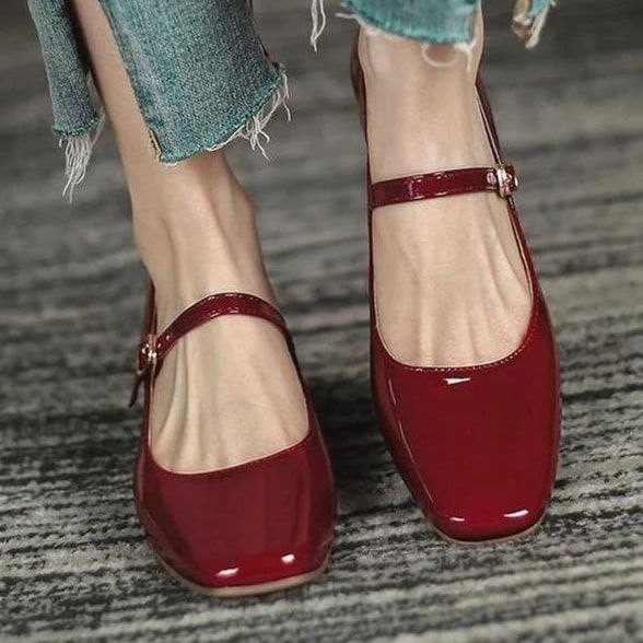 کفش کالج زنانه/دخترانه مدل مری جین سایزبندی ۳۶تا ۴۱ اندازه پاشنه ۳ سانت زیره دافوس قالب ترک جنس رویه ورنی